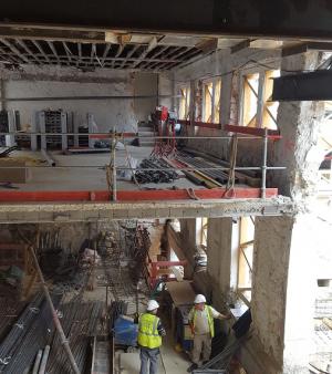 Chantier avenue de Trudaine pour les Coulisses du Bâtiment 2019